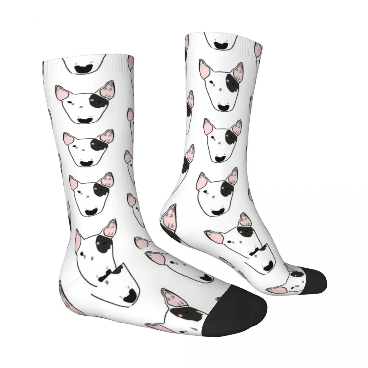 Medias centelleantes Bull Terrier Calcetines novedosos con gráficos Calcetines antideslizantes de invierno Calcetines transpirables para ciclismo para mujer