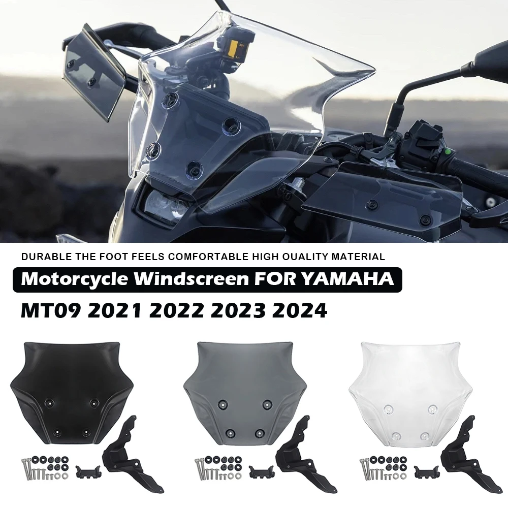 

MT09 Motorcycle Windshield For Yamaha MT 09 MT-09 2024 Wind Screen Shield Deflector Cover Protector Windscreen Motorcycle Parts