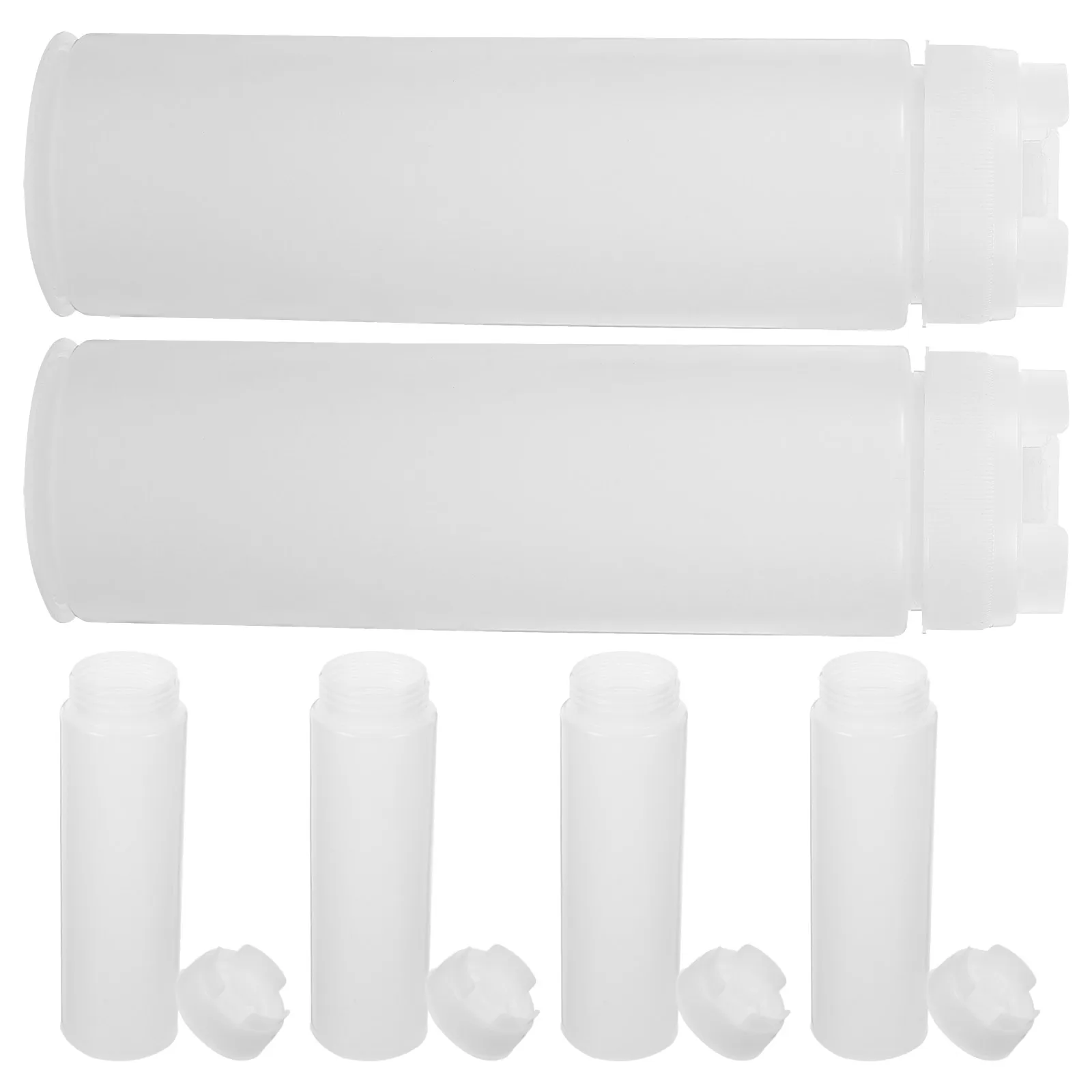 

6 Pcs Squeeze Sauce Bottles 5 5x22cm 480ml White Strong Ketchup Salad Dressing Cheese Kitchen Gadgets Accessories Plastic