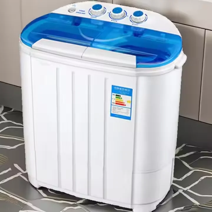 Hot Selling Mini Twin Tub 3.6 kg Portable Semi-Automatic Plsemi-automatic shoe washerastic Washer Electric US Plug