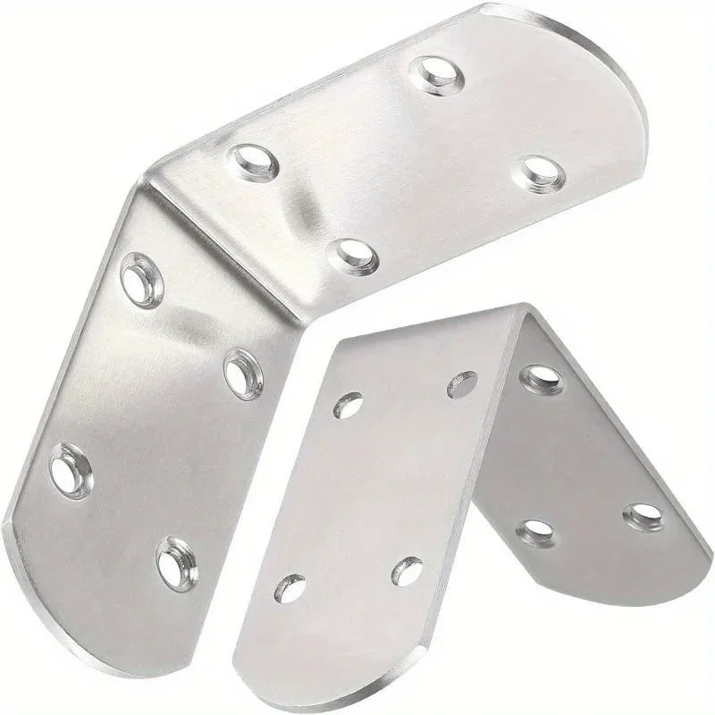 5pcs L วงเล็บมุมชุด,โลหะ L วงเล็บสําหรับชั้นวางเฟอร์นิเจอร์ไม้ตู้เก้าอี้ลิ้นชัก 80 สกรู