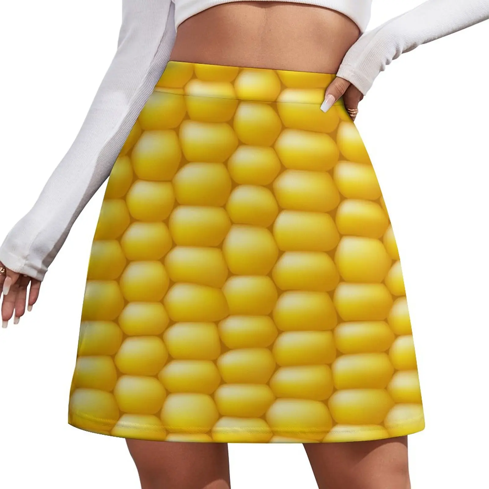 

Corn Cob Background Mini Skirt Summer skirt new in dresses summer dress women 2026