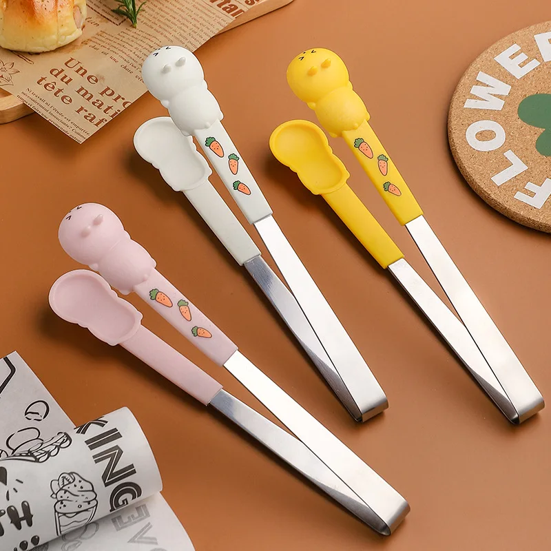 

Креативные милые кухонные щипцы, антипригарные щипцы из нержавеющей стали для овощей, салата, барбекю, кондитерские изделия, аксессуары