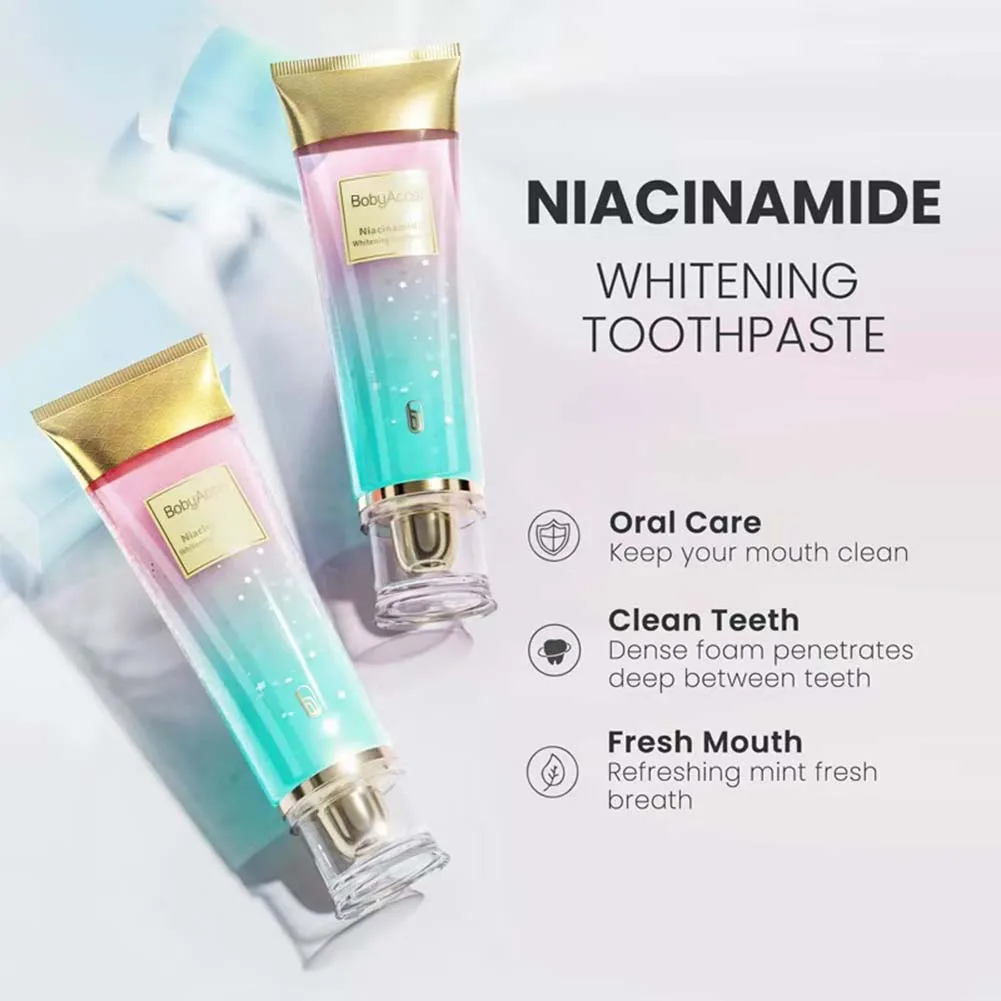 1/2X 100g Nicotinamide Whitening Toothpaste Stains Tartar Removal Fresh Breath Oral Anti-Sensitive Toothpaste For Teeth Cleaning