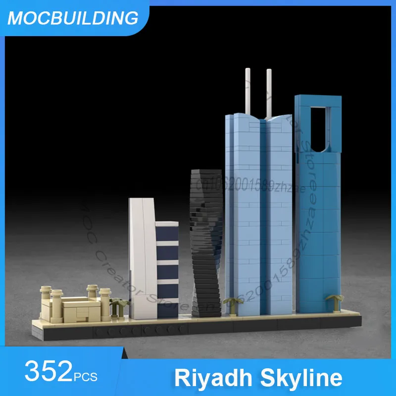 

MOC Building Blocks Riyadh Skyline Model DIY Assemble Bricks Architecture Collection Display Creative Xmas Toys Gifts 352PCS