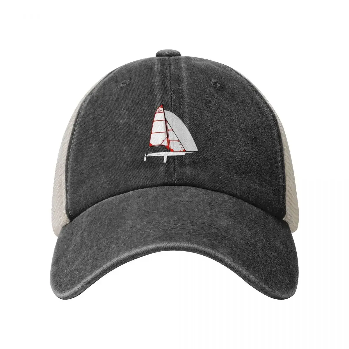 29er Sailboat Cowboy Mesh Baseball Cap Rugby hard hat Horse Hat Women's 2024 Men's