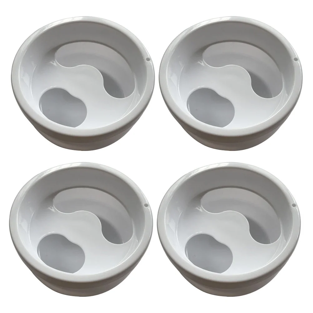 

4pcs Abs Manicure Soak Bowl For Hand Care Nail Art Tool Skin-Friendly Non-Break Soaking Container Nail Salon Supplies Manicure