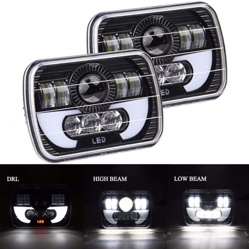 

Car Modification Headlamp Daytime Running Lights Square 7 Inch (5X7)/(7X6) LED Truck Headlights for Wrangler