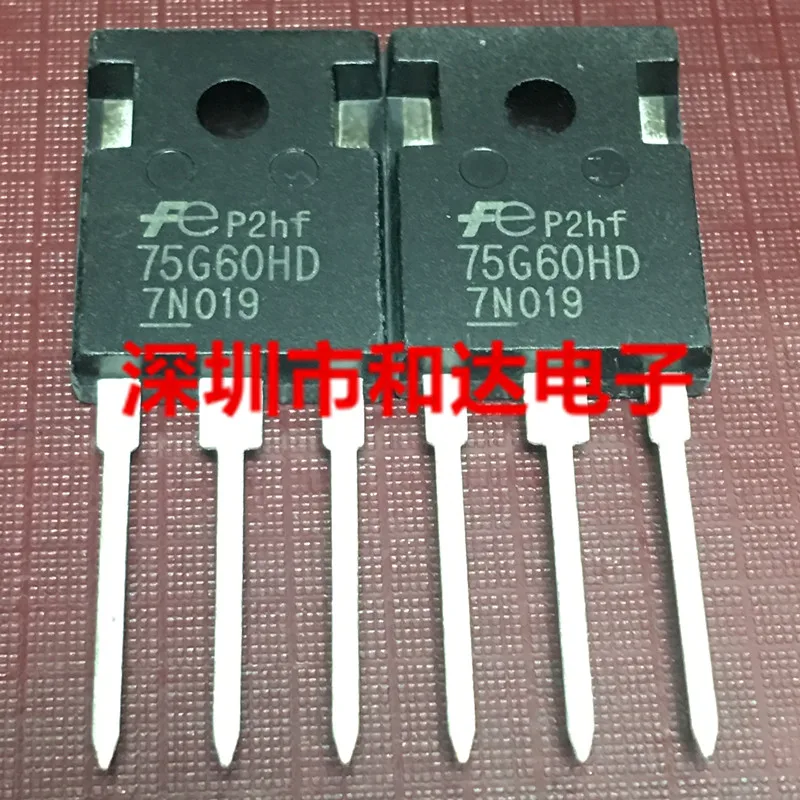 10PCS/Lot FGW75N60HD 75G60HD  TO-247 Really Stock Original Best Quality Guarantee Fast Shipping