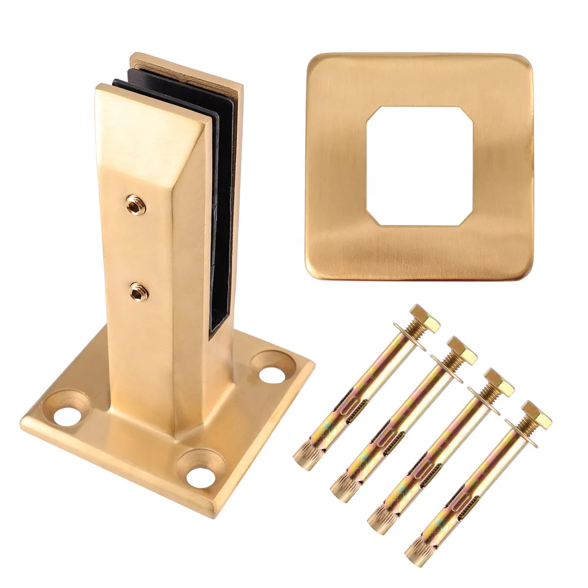 

Золотистый прочный зажим из нержавеющей стали без сверления для крепления стекла, инструмент для фиксации стекла без перфорации для настенного монтажа на шкафах