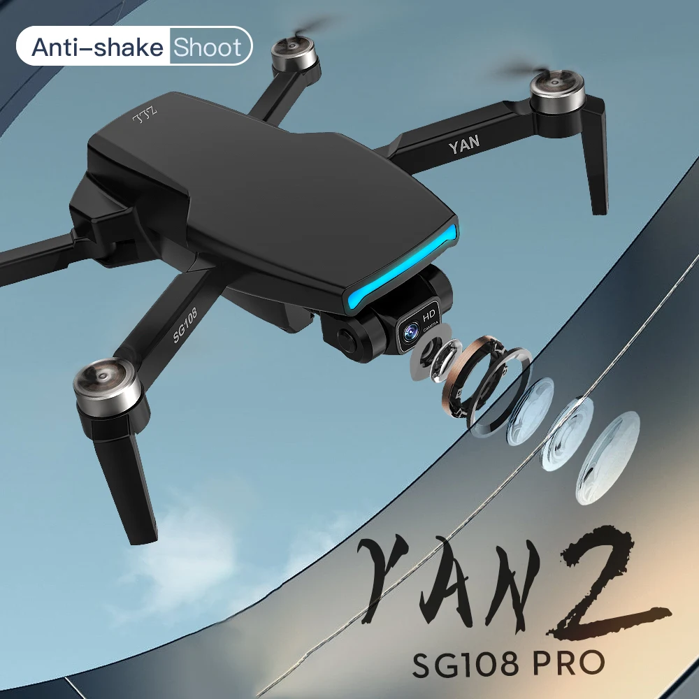 SG108 PRO 4K Drone 2-Axis Gimbal fotocamera professionale GPS 5G WiFi FPV Dron Brushless Long Distance 1000m RC Quadcopter 26 minuti