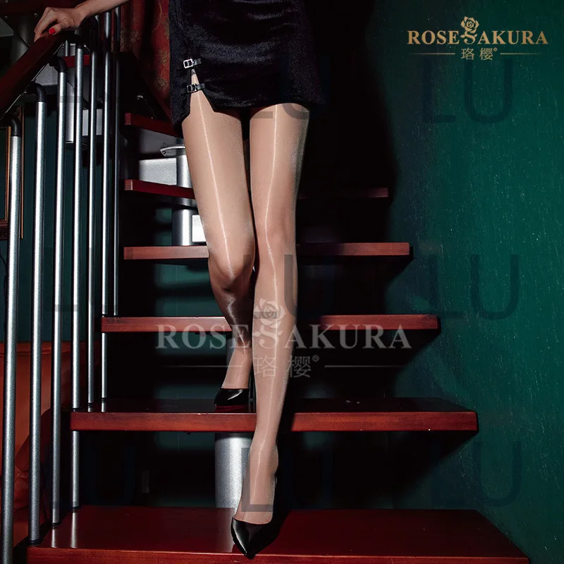 

2025 new 7374 aurora series oily 360 seamless crotch sexy high density silky smooth oily closed crotch thin legs