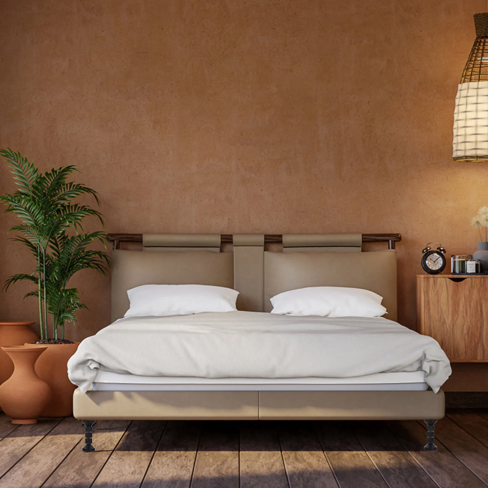 

4Pcs Anti-Shake Fixer for Bed Frame Adjustable Stabilizer Stopper Suitable for Headboard Sofa Cabinet Bookshelf Wardrobe