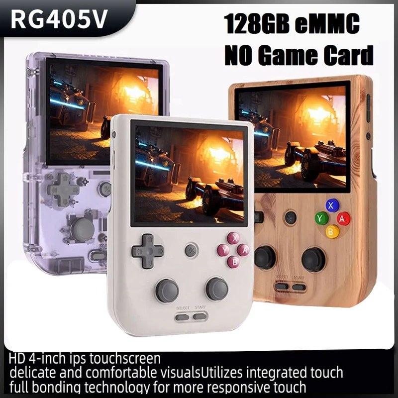 RG405V Handheld Game Console 128G EMMC 4Inch Android12 Player 5500Mah Retro Game Console Support OTA Wireless Upgrade Durable