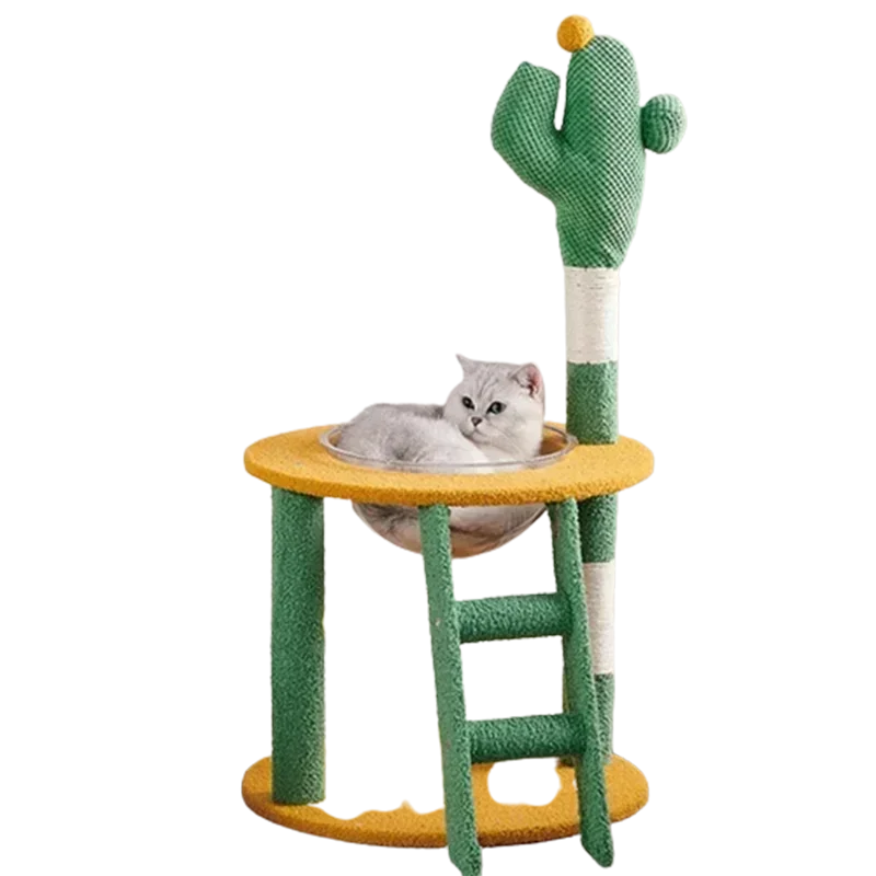 

Bed Scratching Post Cat Villa Tower House Sisal Interactive Toy Cat Climbing Tree Shelf Cactus Rascador Gatos Pet Toys