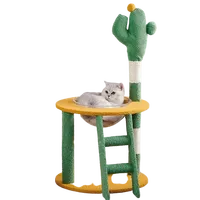 Bed Scratching Post Cat Villa Tower House Sisal Interactive Toy Cat Climbing Tree Shelf Cactus Rascador Gatos Pet Toys