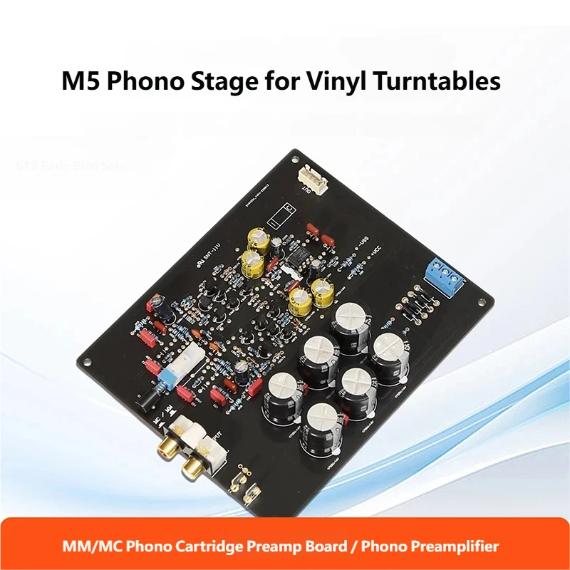 YJCO M5 MM MC Phono Stage Board Marantz Circuit Design JRC5532 Op-Amp Audiophile Grade Capacitor HiFi  AC12V-0-AC12V 20W