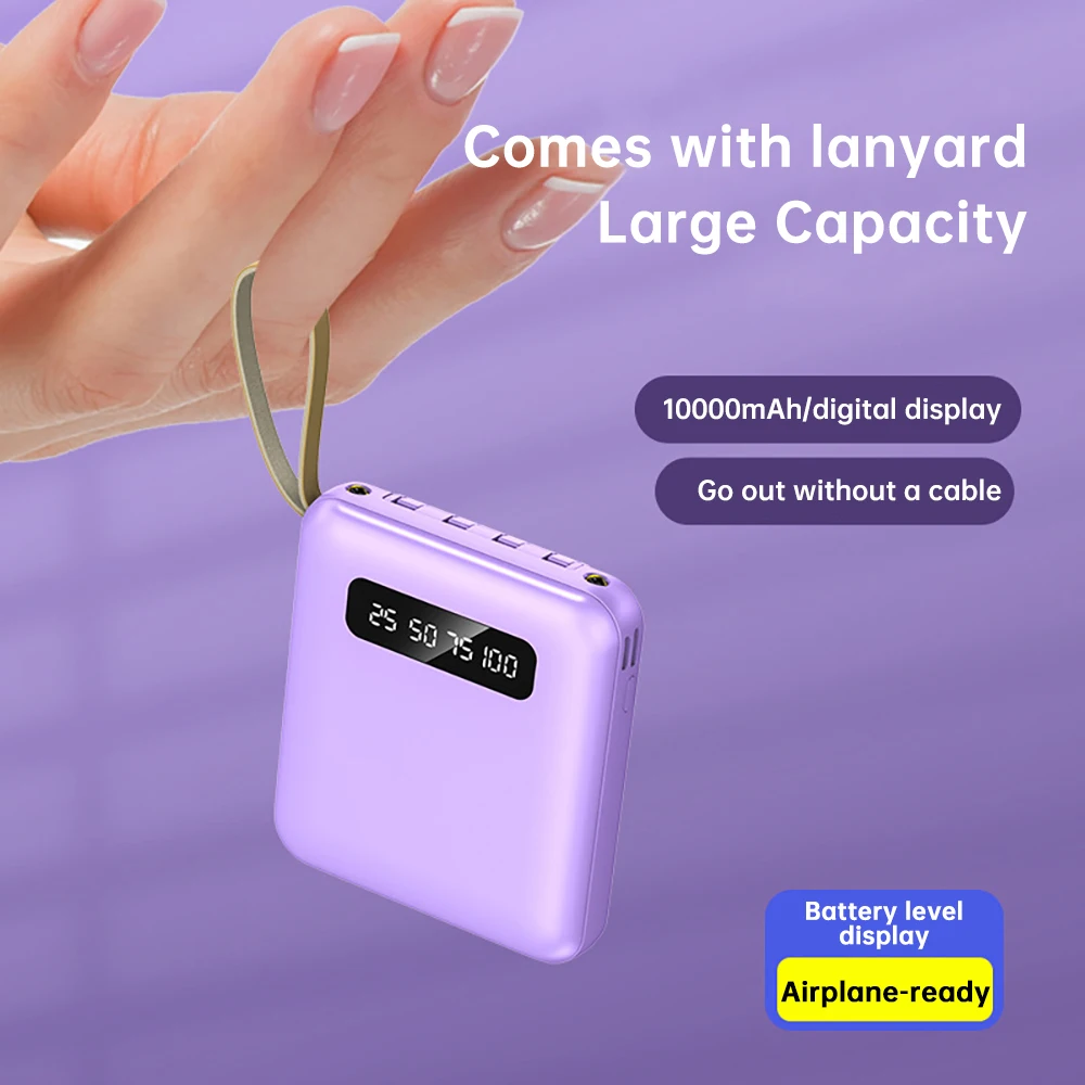 

Rechargeable Battery DIY Kit 18650 Power Bank Charge Storage Box Digital Display 4 Output Interface for Charging Mobile Phones