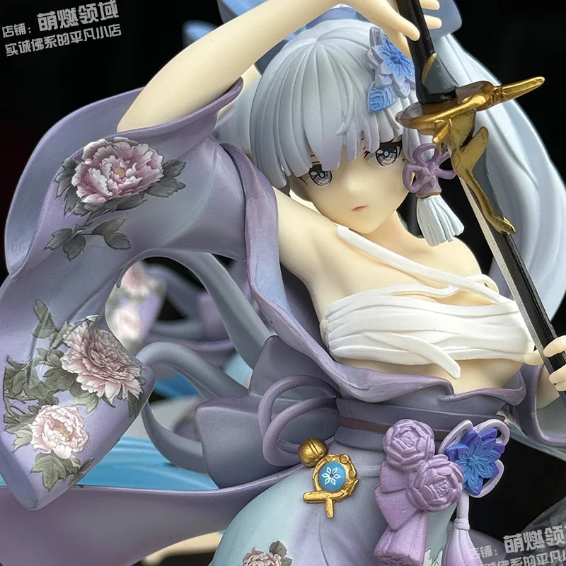 

Princess Egret Stand Sword Dancing Blue Hair Anime Figure Collectible Model Beautiful Girl Toy Action Figure Collectibles