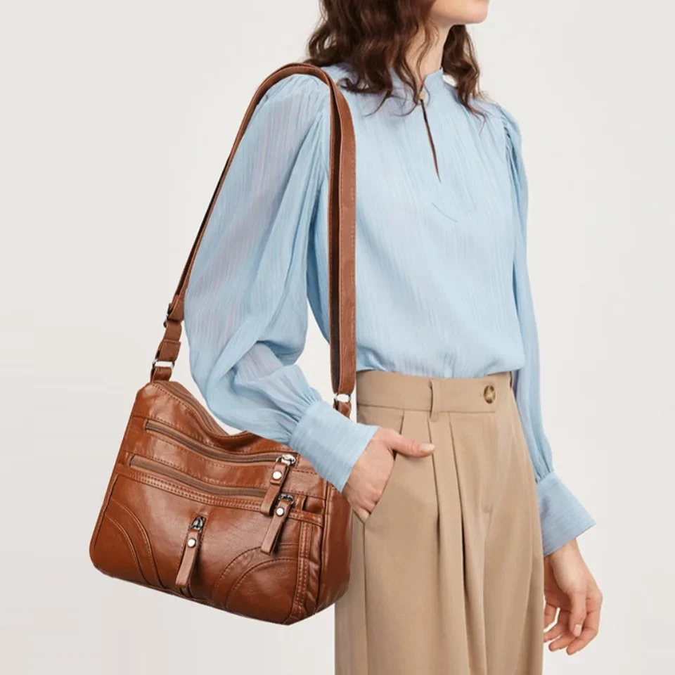 Top Selling Women Messenger Bag Matching-all Leather Feeling PU Shoulder bags Fashion Gift for Girls & Middle Aged Female Sac 가방
