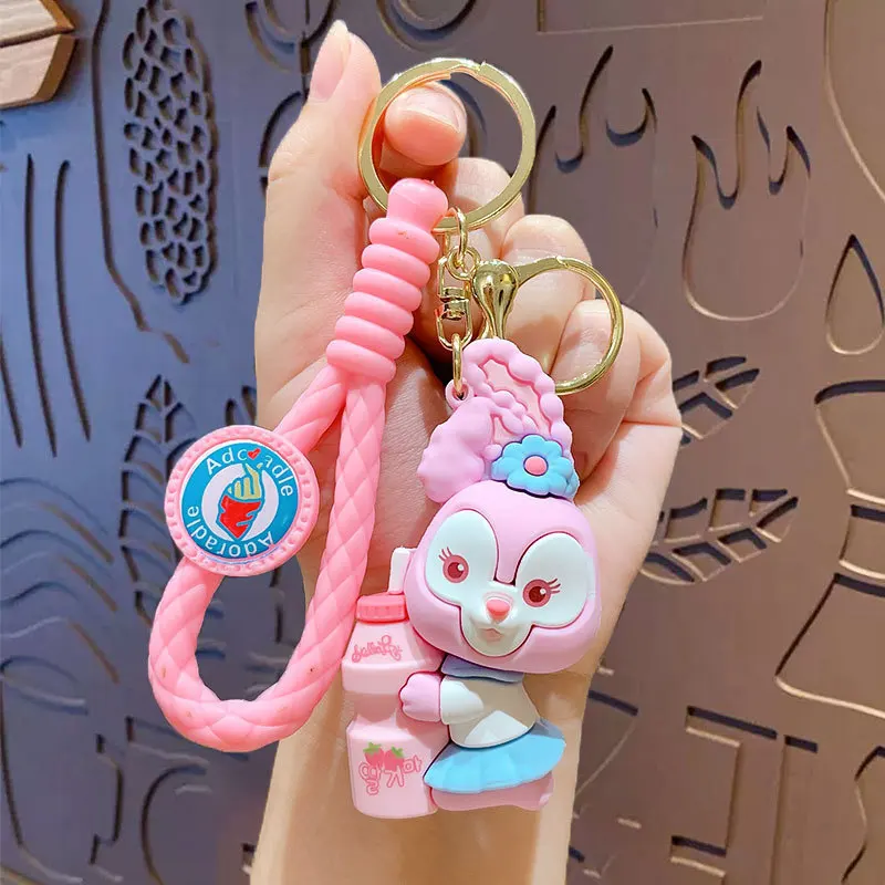 Kawaii عقد زجاجة لينا حسناء المفاتيح لطيف ستار الندى قلادة سيارة على ظهره إكسسوارات جذابة للحفلات جمع الهدايا الصغيرة