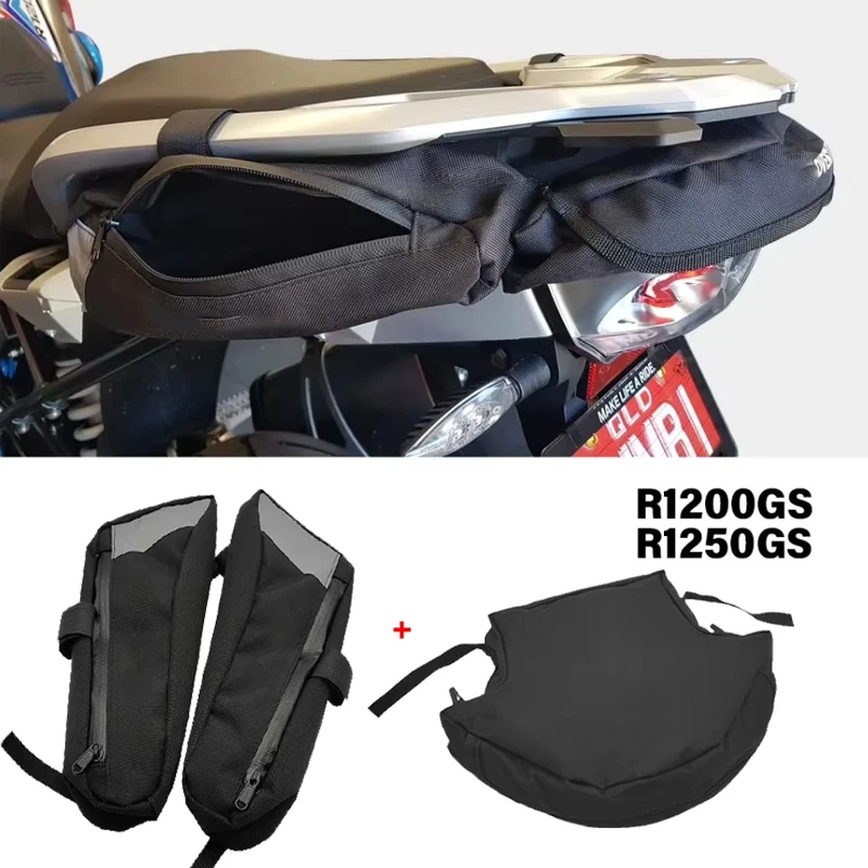 For R1200GS R1250GS Adventure LC Luggage Rack Side Bag Pair + Under Bag Waterproof Cordura