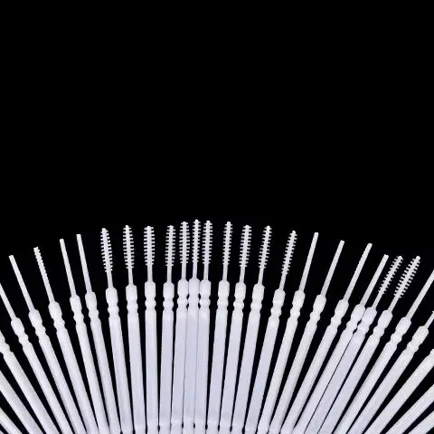 1100pcs/box Of White Plastic Double-ended Toothpicks Interdental Brushing Toothpick Plastic Hygiene Toothpicks