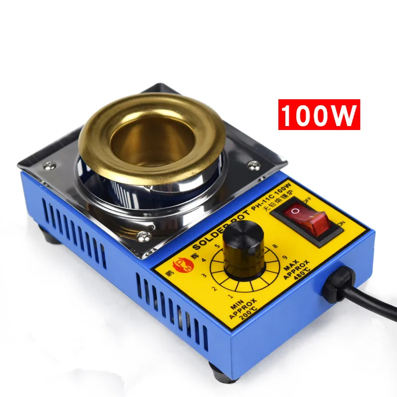 1PC Solder Pot Soldering Desolderin Bath Titanium 100W 38MM Plate 150W 50MM 250W 80MM Plate Plate 300W 300MM Plate 220V 200-580C