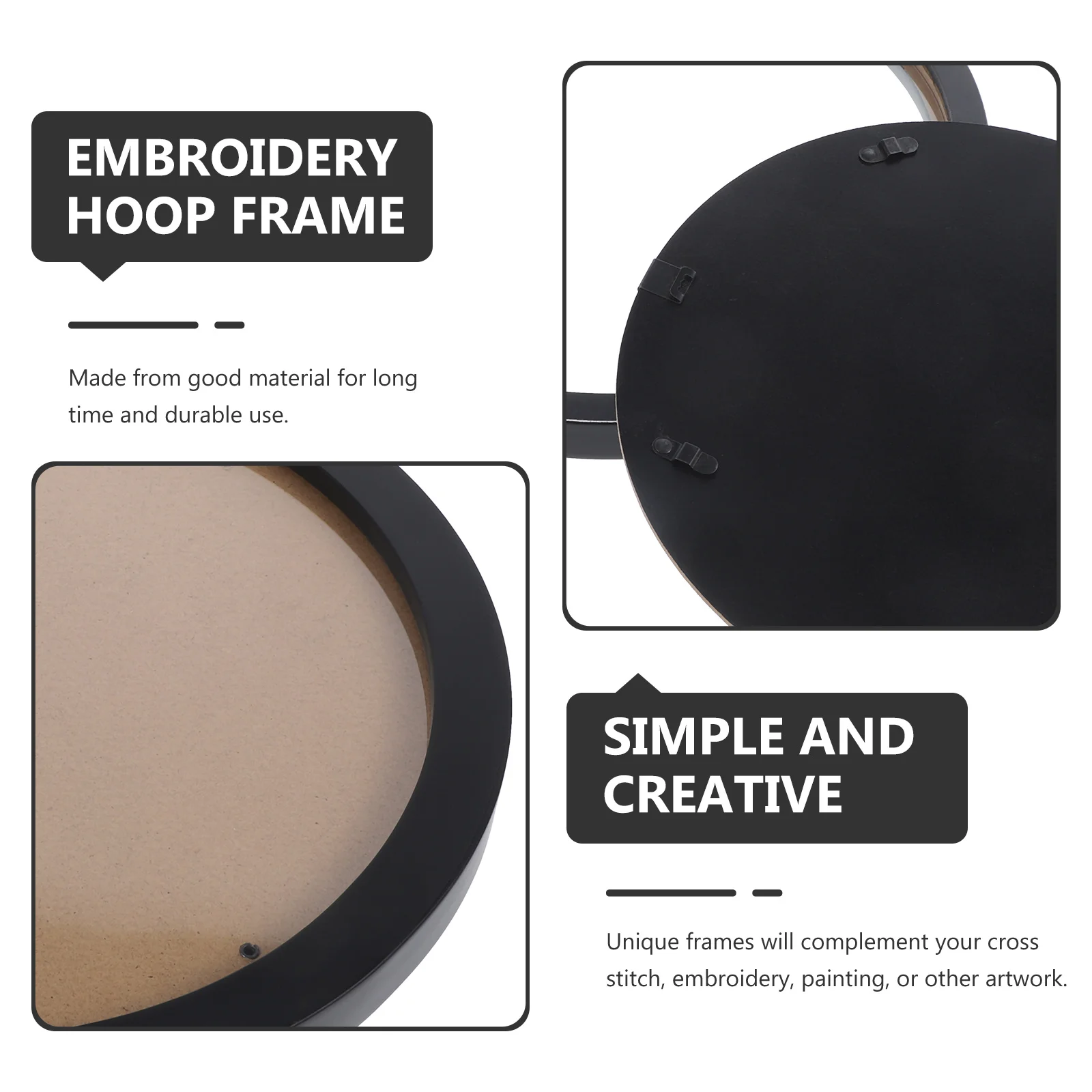 

Round Embroidery Frame For Cross Stitch Display Home Decor Picture Holder Embroidery Hoop Craft Diy Artwork Wall Decoration