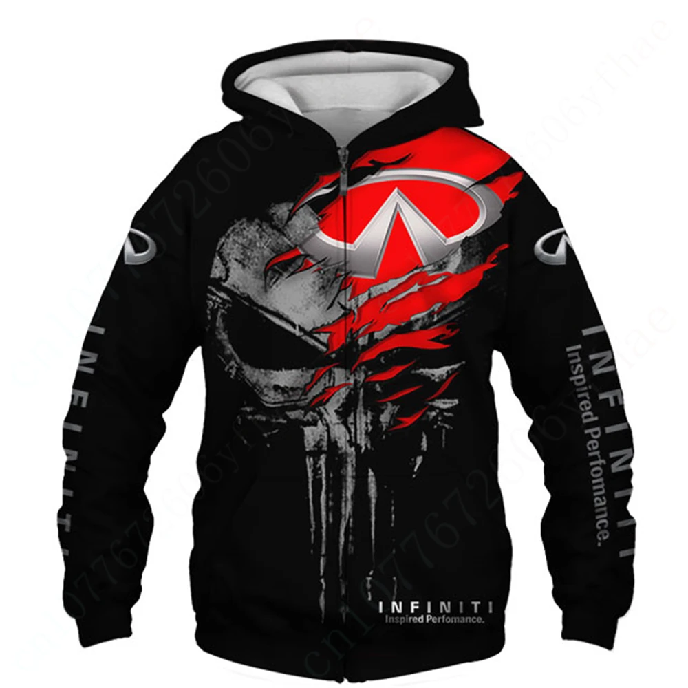 Infiniti Unisex Kleding Harajuku Zip Hoodies Casual 3d Print Sweatshirt Essentials Pullover Top Anime Hoodies Voor Mannen Dames