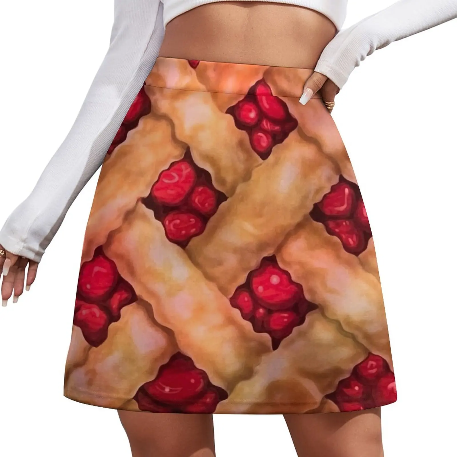 Cherry Pie Curtain Print - Waitress the Musical - Broadway, West End Mini Skirt skirts for woman women's clothing korea stylish