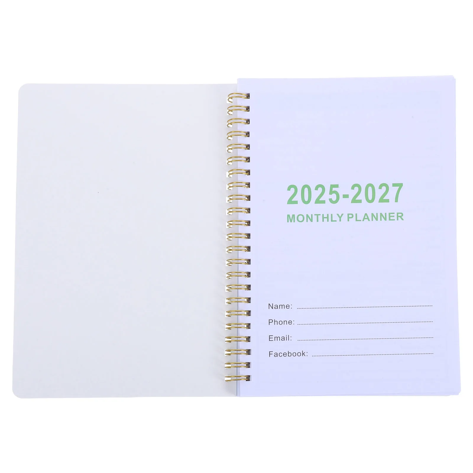 สมุดวางแผนรายเดือนหลายปี 2025-2027 ปกแข็ง ปฏิทินรายวัน รายสัปดาห์ รายเดือน สำหรับจัดการงานและการเรียน