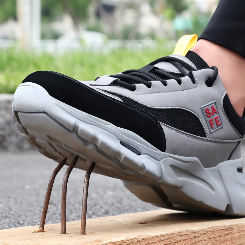 New Type Labor Protection Shoes Men's Impact Resistant And Puncture Resistant Casual Protective Work Shoes