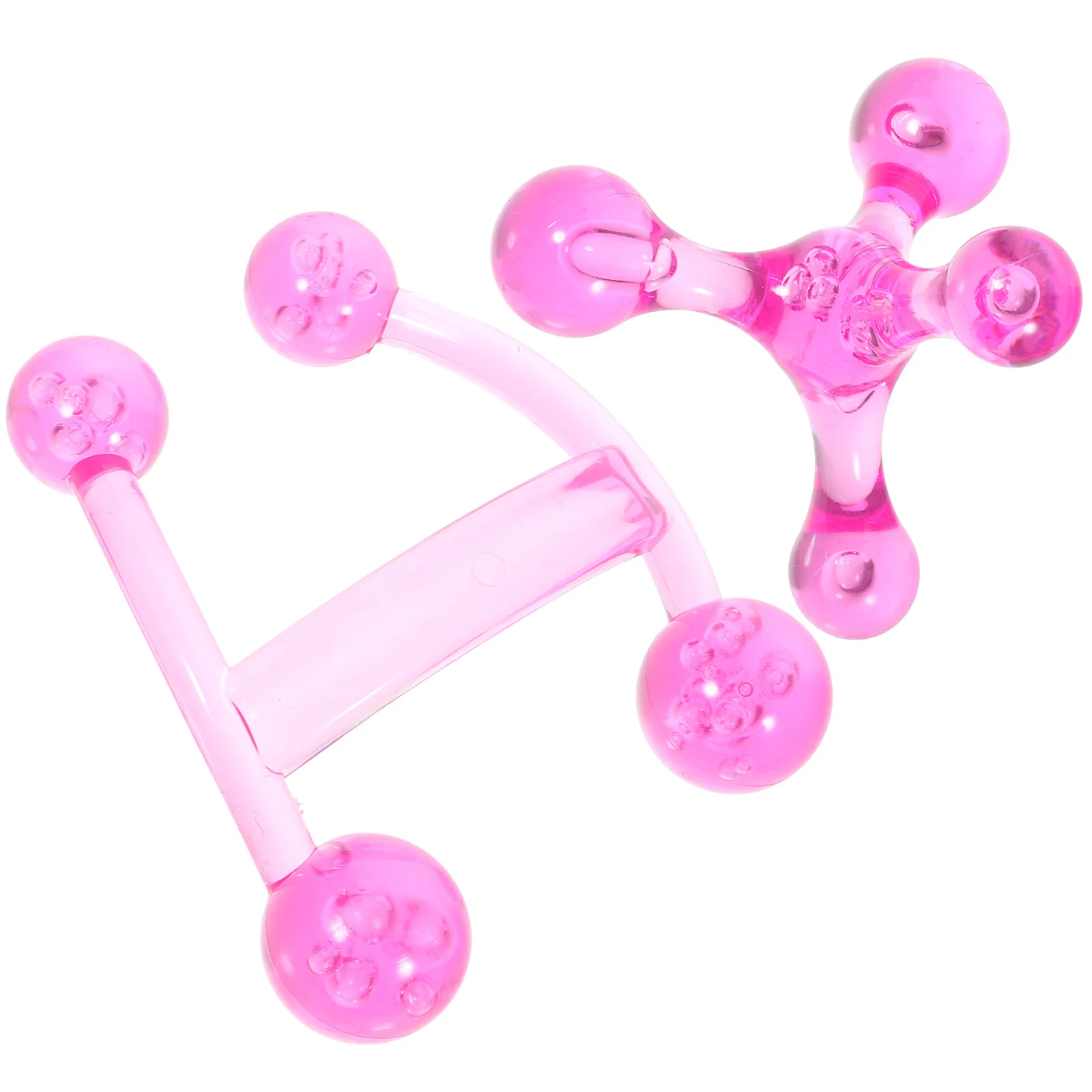 2Pcs Manual H Shape Light Four Mini Massage Stick Handheld PVC Acupuncture Tool Small Size Practical