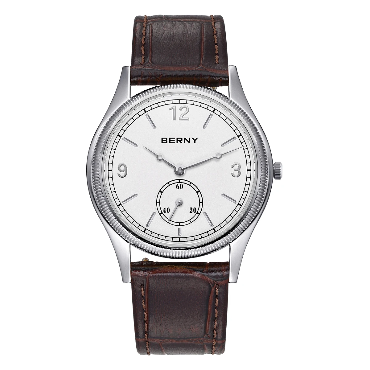 

Часы BERNY для мужчин, ультратонкие простые легко читаемые кварцевые мужские часы 38 мм с кожаным ремешком, мужские стильные наручные часы для пары