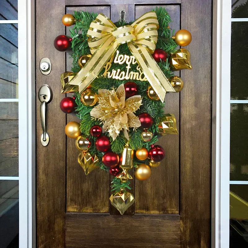 

Christmas Vine Wreath Creative Christmas Decorations Luxury Cute Shopping Mall Window Droplets Hanging Trees Scene Decoration