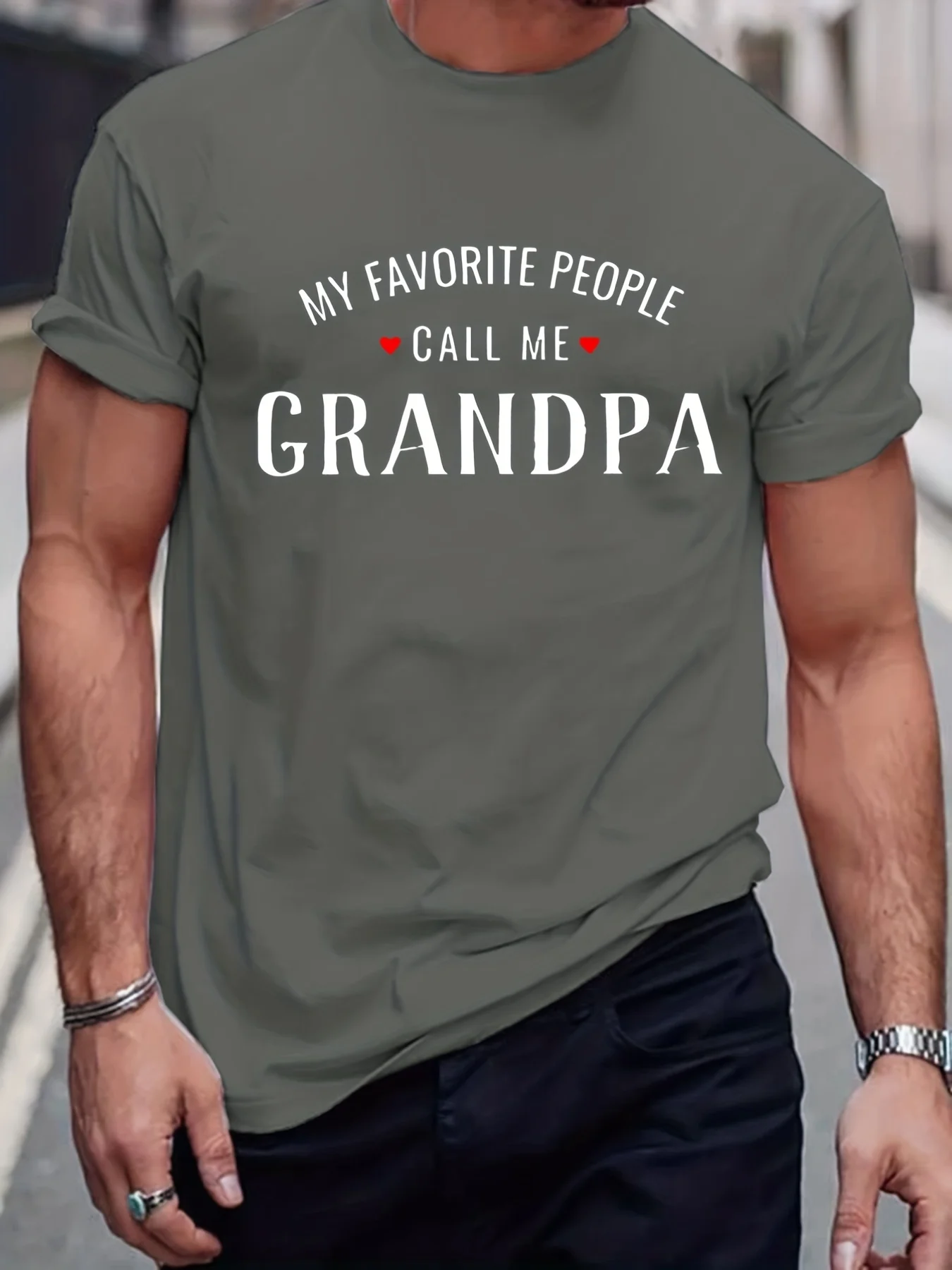 Grandpa Slogan Pattern Print Men\'s T-shirt 100% Cotton Graphic Tee Men\'s Summer Clothes Oversized T-Shirt Men\'s Outfits Trend