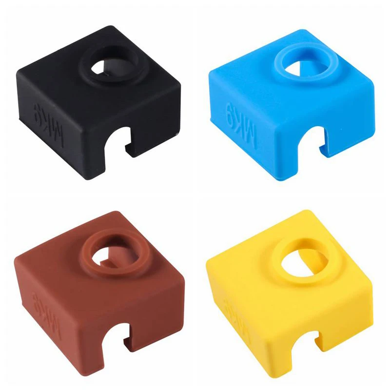 

4PCS 3D Printer MK8 Protective Silicone Sock Cover Case for Ender 3 Heater Block of S4,S5 CR10,10S, Anet A8 MK7/MK8/MK9 Hotend