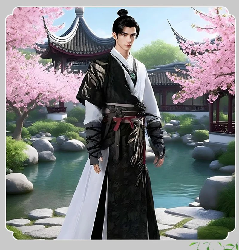 바람이 만난 곳 중국 게임 영마스터 코스프레 의상 성인 검사 한푸 카니발 영웅 우샤 장후 멋진 전투 유니폼