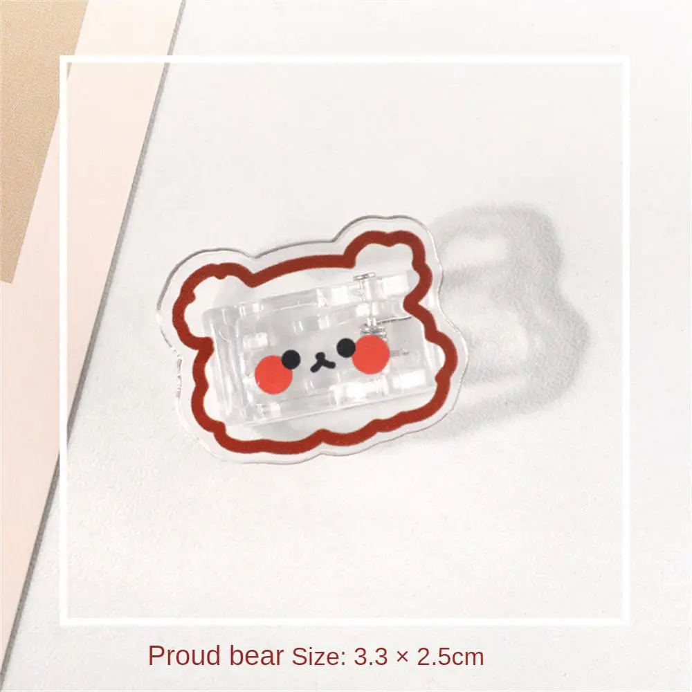 Seal Clip Multifunctional Multi-specification Transparent Cute Cartoon Decorative Accessories Binder Clip Distinguish Files