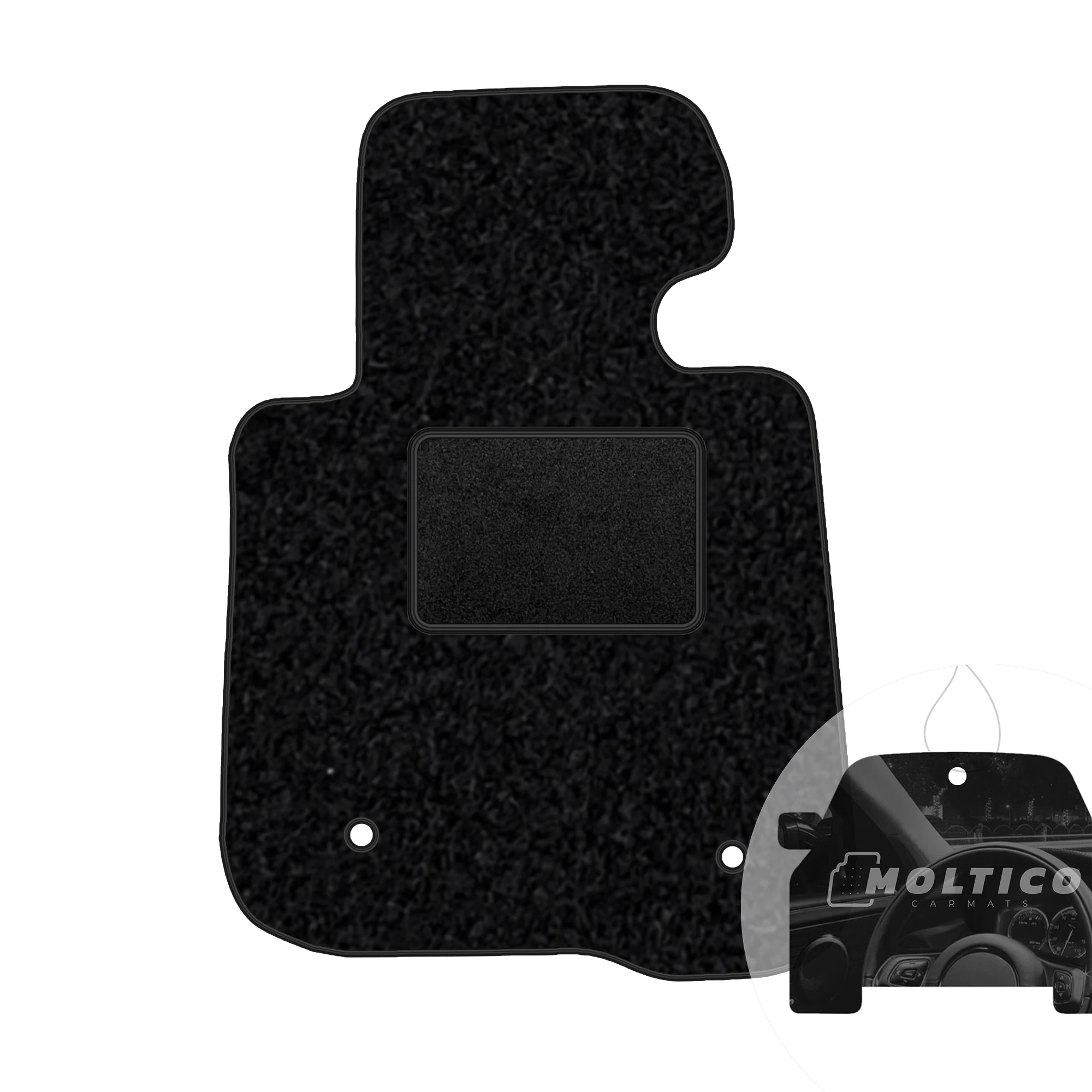 Velour mat voor bestuurderszijde - Zwarte bies - Passend voor: Bmw Mini Clubman F54 2015-