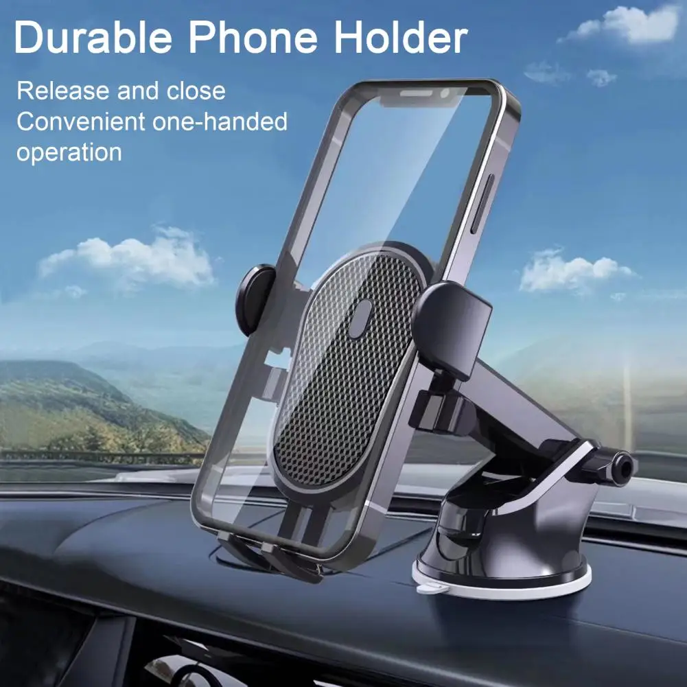 Car Phone Holder with Suction Cup High Stability Adjustable Arm Design Easy Installation Universal Mobile Phone Bracket Car Supp