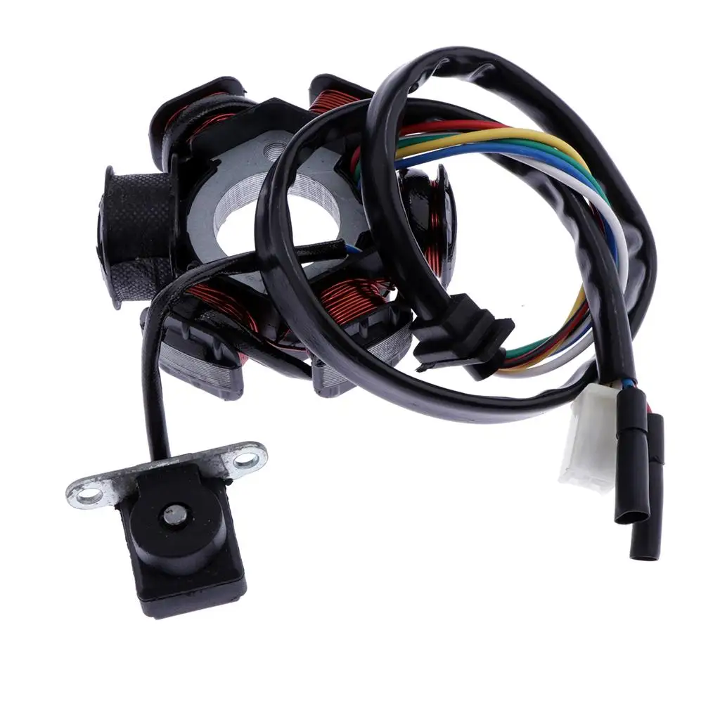 New Magneto Stator Ignition Coil Fitment for GY6-125CC Quad Dirt Bike ATV Buggy Designed to produce optimum electric output