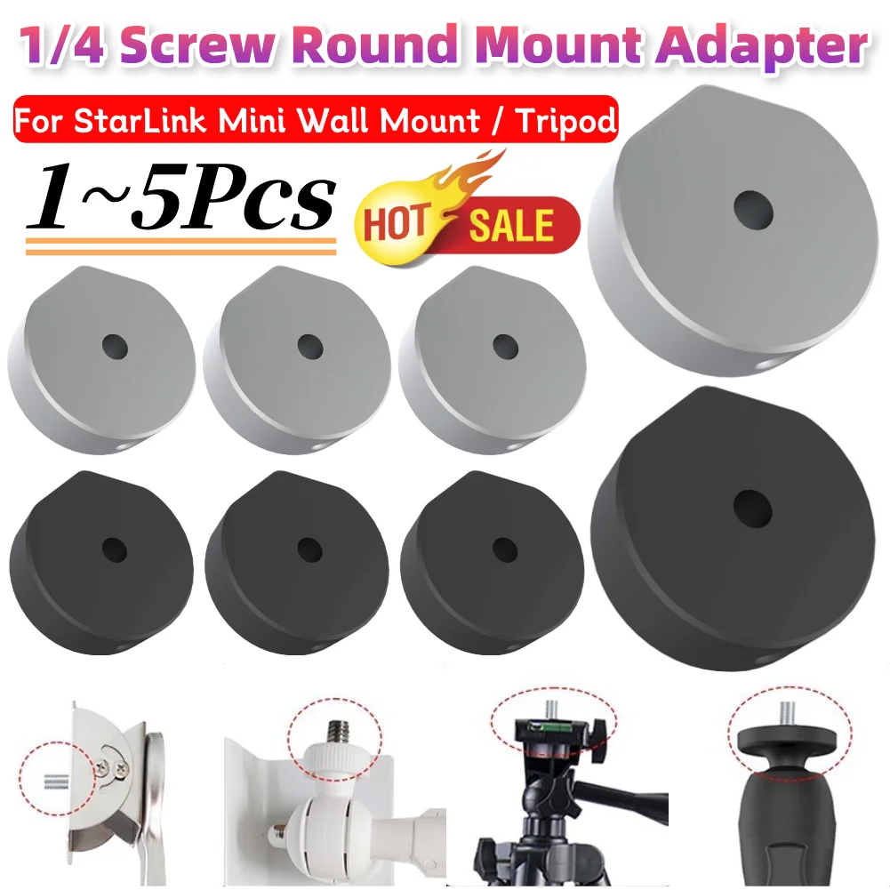 

For StarLink Mini Ethernet Satellite Bracket Adapter Aluminum Alloy Bracket Pipe 1/4 Screw Adapter for Starlink Mini Accessories