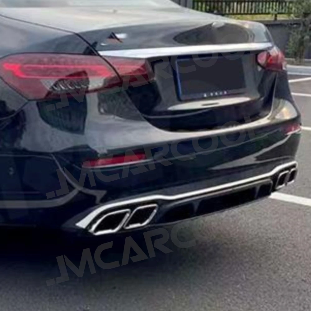 

JMCARCOOL Rear Bumper Lip Diffuser With Exhaust Tips For Mercedes Benz W213 E Class E300 Standard 2016 -2021 + Not AMG