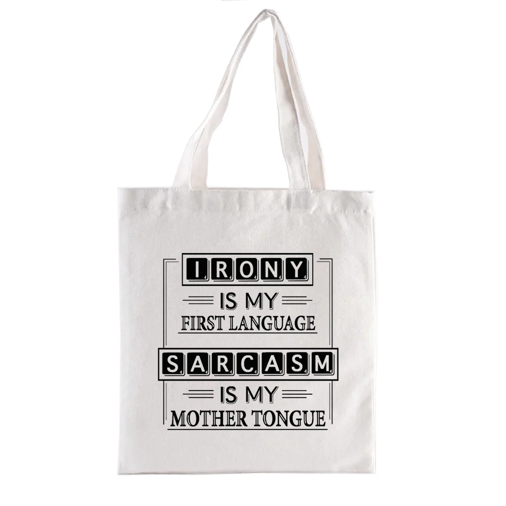 Science Graphic Print Shopping Bags Geek Series Literary Books Bag Shopper Female Handbags Woven Tote Women\'s Handbag Totebag