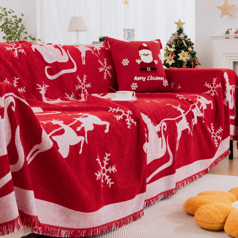 stretch Christmas printed elastic sofa cover spandex washable couch covers dining room  protector