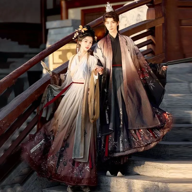 

Valentines Men Women Original Hanfu Dress Traditional Weijin Period Costume Niche Fashion Ancient Couples Event Cosplay Clothing