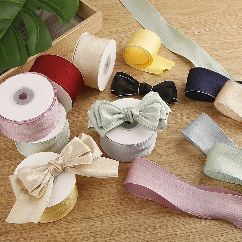 10 Yards 40MM Convexity Polyester/Cotton Ribbon DIY Handmade Materials For Headwear Hair Bows Clothing Shoes Hats Accessories