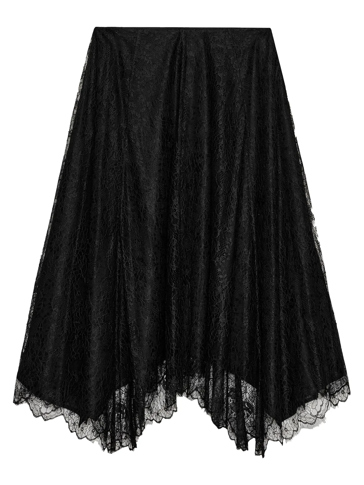 ربيع 2026 ألف خط ميدي تنورة دانتيل غير متناظرة التخسيس تاريخ ليلة Ele بسيط Sle لباس غير رسمي الوقوف صالح